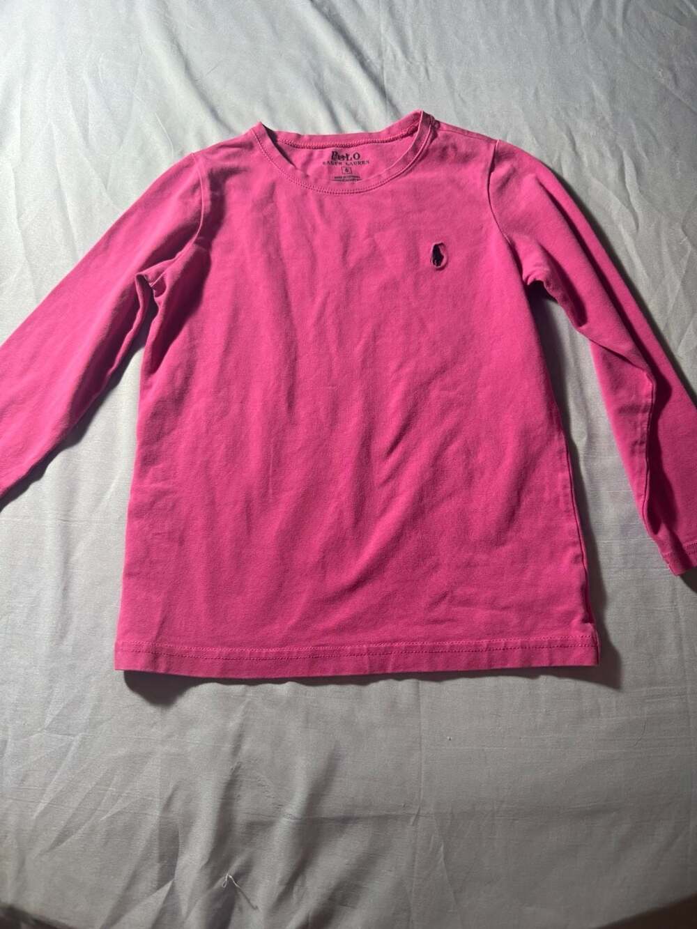 Polo Ralph Lauren Pink Long Sleeve Crewneck T-Shirt Size 6